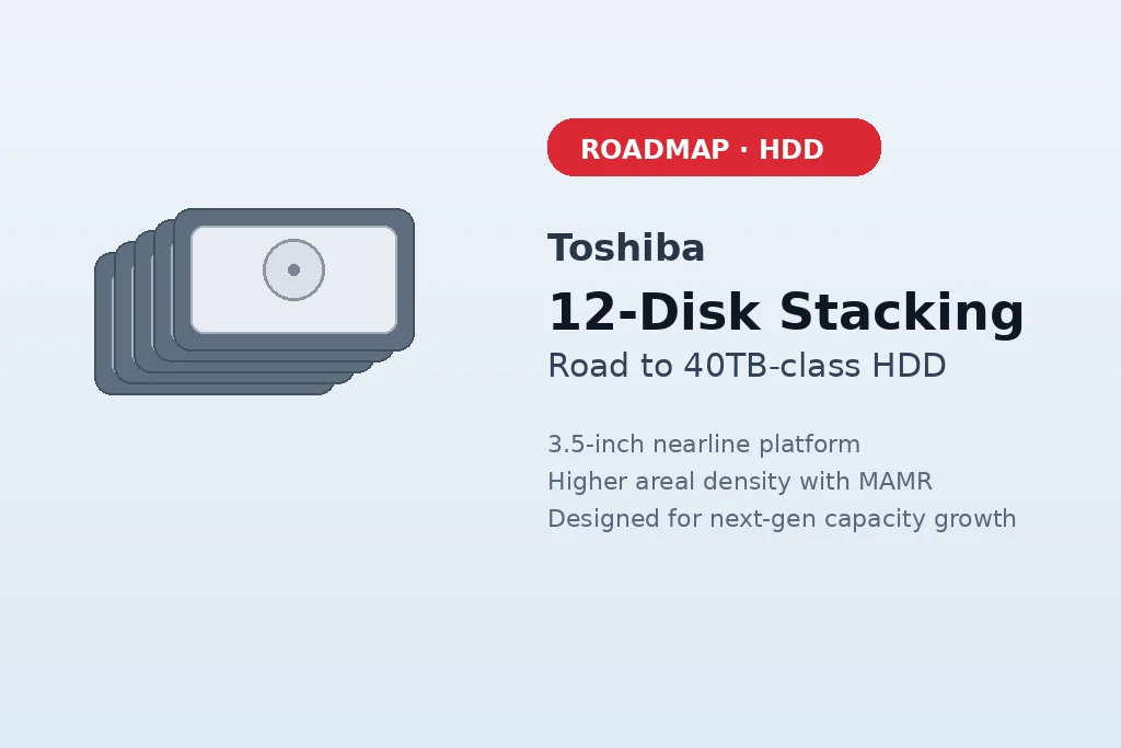 Toshiba 12-Disk Stacking Technology สำหรับ HDD ความจุสูง